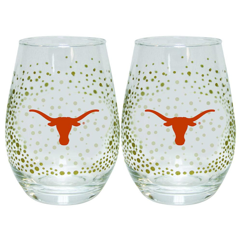 2 Pack Glitter Stemless Wine Tumbler | Texas at Austin, University
COL, OldProduct, TEX, Texas Longhorns
The Memory Company