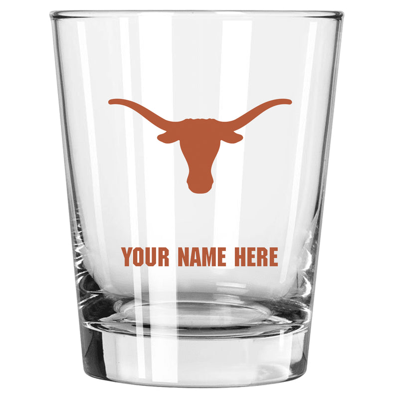 15oz Personalized Stemless Glass | Texas Longhorns