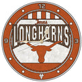 12 Inch Art Glass Clock | Texas at Austin, University COL, CurrentProduct, Home & Office_category_All, TEX, Texas Longhorns 687746445885 $38.49