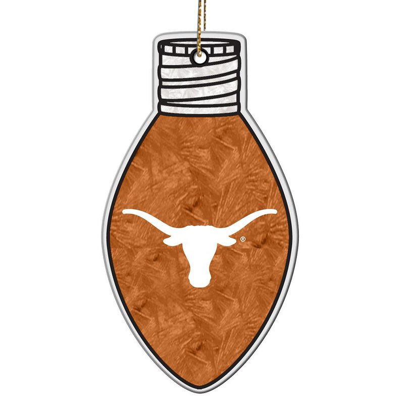 Art Glass Light Bulb Ornament | Texas at Austin, University
COL, OldProduct, TEX, Texas Longhorns
The Memory Company