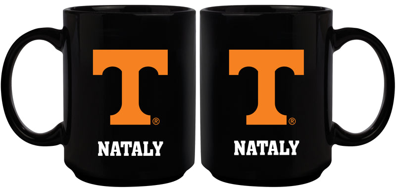 15oz Black Personalized Ceramic Mug | Tennessee Volunteers COL, CurrentProduct, Drinkware_category_All, Engraved, Personalized_Personalized, Tennessee Vols, TN 194207505519 $21.86