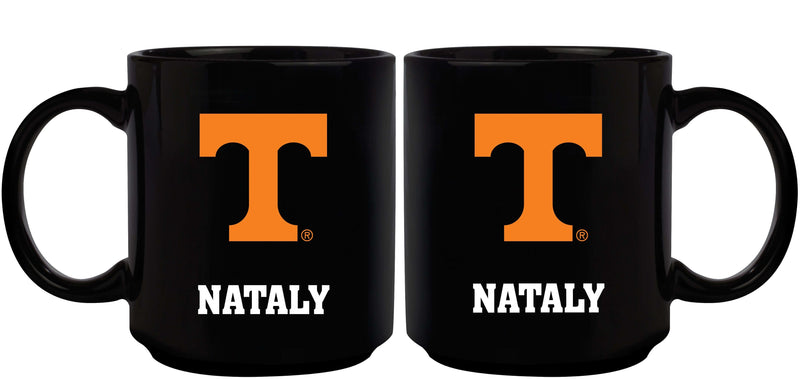 11oz Black Personalized Ceramic Mug | Tennessee Knoxville University COL, CurrentProduct, Custom Drinkware, Drinkware_category_All, Gift Ideas, Personalization, Personalized_Personalized, Tennessee Vols, TN 194207373651 $20.11
