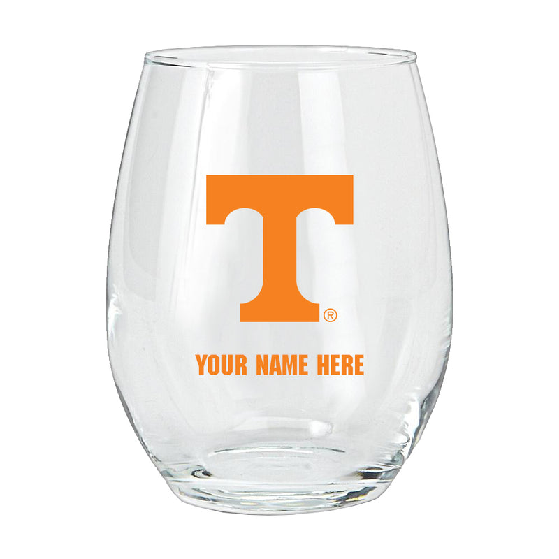 15oz Personalized Stemless Glass | Tennessee Vols