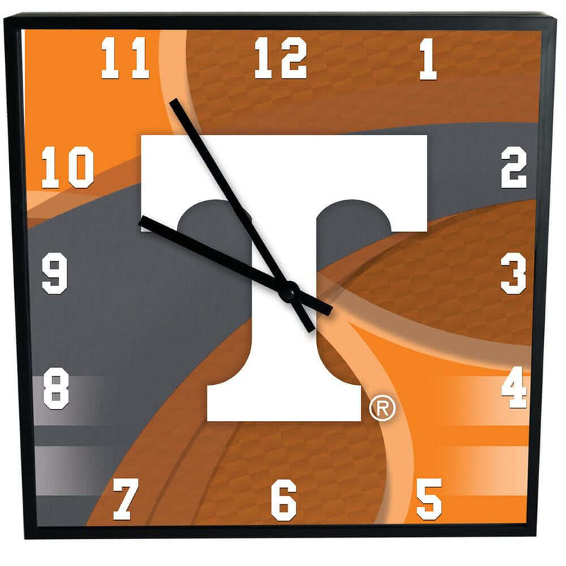 12 Inch Square Carbon Fiber Clock | Tennessee Volunteers COL, OldProduct, Tennessee Vols, TN 687746320335 $25