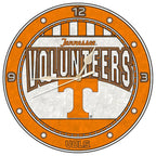 12 Inch Art Glass Clock | Tennessee Volunteers COL, CurrentProduct, Home & Office_category_All, Tennessee Vols, TN 687746445892 $38.49