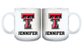 11oz White Personalized Ceramic Mug - Texas Tech COL, CurrentProduct, Custom Drinkware, Drinkware_category_All, Gift Ideas, Personalization, Personalized_Personalized, Texas Tech Red Raiders, TXT 194207465264 $20.11