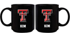 11oz Black Personalized Ceramic Mug - Texas Tech COL, CurrentProduct, Custom Drinkware, Drinkware_category_All, Gift Ideas, Personalization, Personalized_Personalized, Texas Tech Red Raiders, TXT 194207373644 $20.11