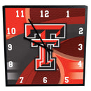 12 Inch Square Carbon Fiber Clock | Texas Tech University COL, OldProduct, Texas Tech Red Raiders, TXT 687746378787 $25
