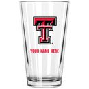 17oz Personalized Pint Glass | Texas Tech Red Raiders