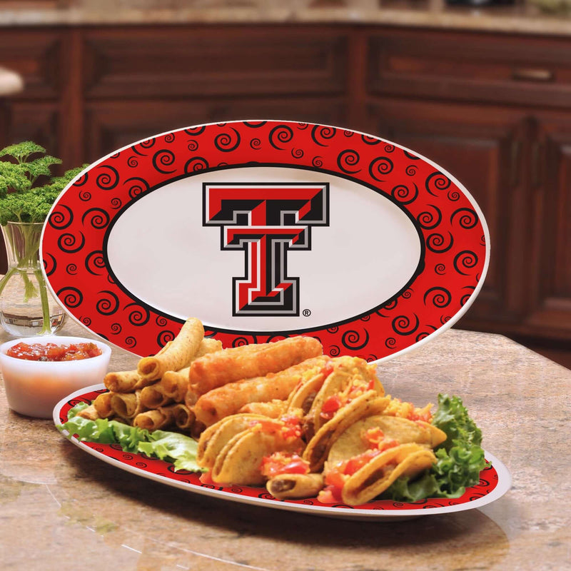 12 Inch Swirl Platter | Texas Tech University COL, OldProduct, Texas Tech Red Raiders, TXT 687746905242 $25