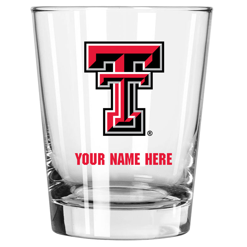 15oz Personalized Stemless Glass | Texas Tech Red Raiders