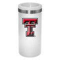 12oz White Slim Can Holder | Texas Tech Red Raiders