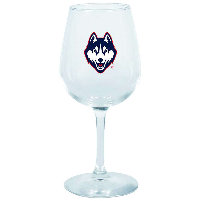 12.75oz Decal Wine Glass | Connecticut University COL, Connecticut Huskies, Holiday_category_All, OldProduct, UCN 888966699526 $12