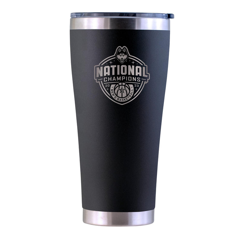 30oz Black Etched Stainless Steel Tumbler  | UConn Huskies 2023 Men's Basketball Champion