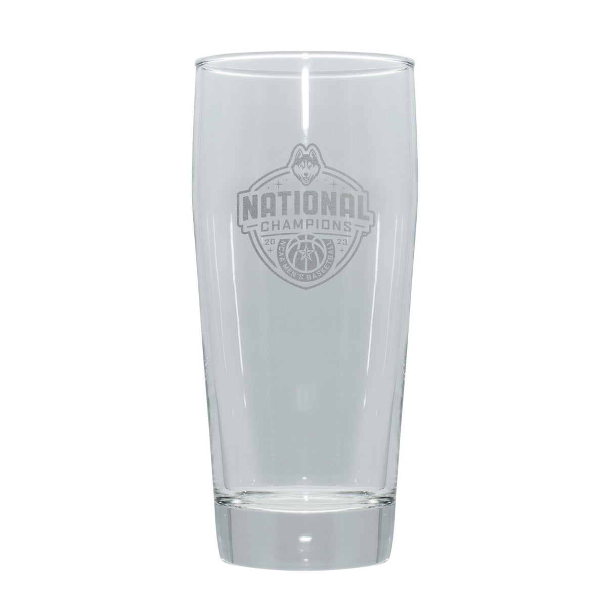16oz Etched Clubhouse Pilsner Glass  | UConn Huskies 2023 Men's Basketball Champion