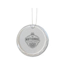 3.5" Etched Round Glass Ornament  | UConn Huskies 2023 Men's Basketball Champion