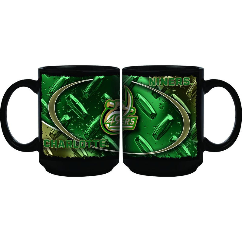 15oz Black Diamond Plate Mug | North Carolina at Charlotte COL, OldProduct, UNC 888966014022 $13