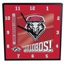 12 Inch Square Carbon Fiber Clock | New Mexico COL, OldProduct, UNM 687746073194 $25