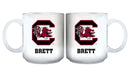 11oz White Personalized Ceramic Mug - South Carolina COL, CurrentProduct, Custom Drinkware, Drinkware_category_All, Gift Ideas, Personalization, Personalized_Personalized, South Carolina Gamecocks, USC 194207465271 $20.11