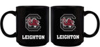 11oz Black Personalized Ceramic Mug - South Carolina COL, CurrentProduct, Custom Drinkware, Drinkware_category_All, Gift Ideas, Personalization, Personalized_Personalized, South Carolina Gamecocks, USC 194207373637 $20.11
