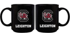 11oz Black Personalized Ceramic Mug - South Carolina COL, CurrentProduct, Custom Drinkware, Drinkware_category_All, Gift Ideas, Personalization, Personalized_Personalized, South Carolina Gamecocks, USC 194207373637 $20.11