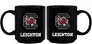 11oz Black Personalized Ceramic Mug - South Carolina COL, CurrentProduct, Custom Drinkware, Drinkware_category_All, Gift Ideas, Personalization, Personalized_Personalized, South Carolina Gamecocks, USC 194207373637 $20.11