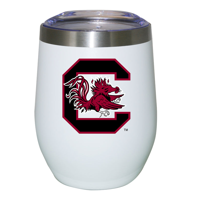 12oz White Stainless Steel Stemless Tumbler | South Carolina Gamecocks COL, CurrentProduct, Drinkware_category_All, South Carolina Gamecocks, USC 194207624876 $27.49