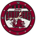 12 Inch Art Glass Clock | University of South Carolina COL, CurrentProduct, Home & Office_category_All, South Carolina Gamecocks, USC 687746445939 $38.49