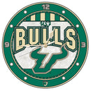 12 Inch Art Glass Clock | South Florida University CurrentProduct, Home & Office_category_All, NCAA, South Florida Bulls, USF 687746445946 $38.49