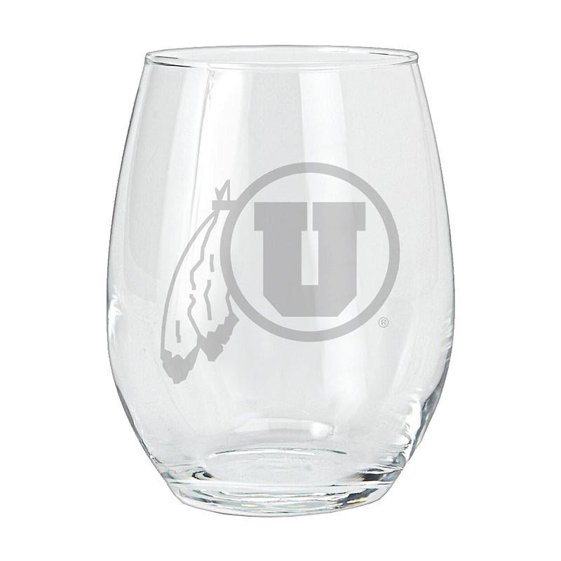 15oz Etched Stemless Tumbler | Utah Utes COL, CurrentProduct, Drinkware_category_All, UTA, Utah Utes 194207265376 $12.49