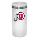 12oz White Slim Can Holder | Utah Utes