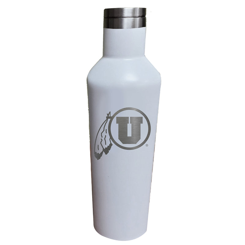 17oz White Etched Infinity Bottle | Utah Utes