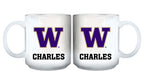 11oz White Personalized Ceramic Mug - Washington COL, CurrentProduct, Custom Drinkware, Drinkware_category_All, Gift Ideas, Personalization, Personalized_Personalized, UWA, Washington Huskies 194207465288 $20.11