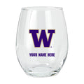 15oz Personalized Stemless Glass | Washington Huskies