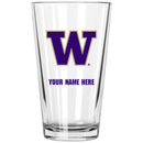 17oz Personalized Pint Glass | Washington Huskies