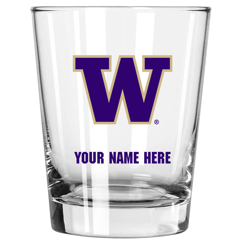 15oz Personalized Stemless Glass | Washington Huskies