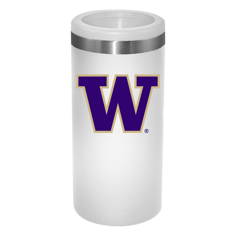 12oz White Slim Can Holder | Washington Huskies