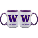 15oz Inner Color Personalized Ceramic Mug | Washington Huskies 2790PER, COL, CurrentProduct, Drinkware_category_All, Personalized_Personalized, UWA, Washington Huskies  $27.99