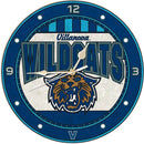 12 Inch Art Glass Clock | Villanova University COL, CurrentProduct, Home & Office_category_All, VIL 687746592695 $38.49
