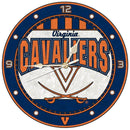 12 Inch Art Glass Clock | University of Virginia COL, CurrentProduct, Home & Office_category_All, VIR, Virginia Cavaliers 687746445960 $38.49