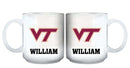 11oz White Personalized Ceramic Mug - Virginia Tech COL, CurrentProduct, Custom Drinkware, Drinkware_category_All, Gift Ideas, Personalization, Personalized_Personalized, Virginia Tech Hokies, VRT 194207465301 $20.11