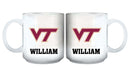 11oz White Personalized Ceramic Mug - Virginia Tech COL, CurrentProduct, Custom Drinkware, Drinkware_category_All, Gift Ideas, Personalization, Personalized_Personalized, Virginia Tech Hokies, VRT 194207465301 $20.11