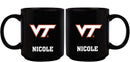 11oz Black Personalized Ceramic Mug - Virginia Tech COL, CurrentProduct, Custom Drinkware, Drinkware_category_All, Gift Ideas, Personalization, Personalized_Personalized, Virginia Tech Hokies, VRT 194207373590 $20.11