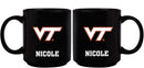 11oz Black Personalized Ceramic Mug - Virginia Tech COL, CurrentProduct, Custom Drinkware, Drinkware_category_All, Gift Ideas, Personalization, Personalized_Personalized, Virginia Tech Hokies, VRT 194207373590 $20.11