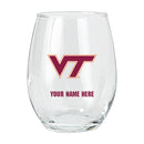 15oz Personalized Stemless Glass | Virginia Tech Hokies