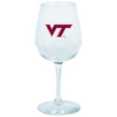 12.75oz Decal Wine Glass VA Tech COL, Holiday_category_All, OldProduct, Virginia Tech Hokies, VRT 888966701687 $12