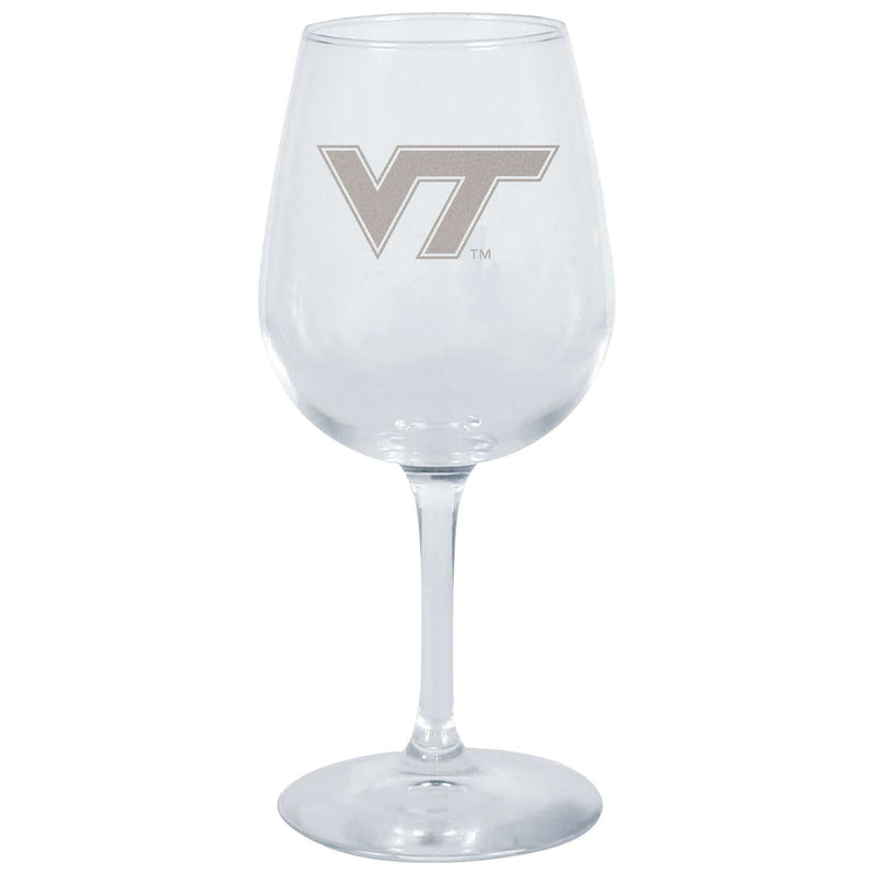 12.75oz Stemmed Wine Glass | Virginia Tech Hokies COL, CurrentProduct, Drinkware_category_All, Virginia Tech Hokies, VRT  $13.99