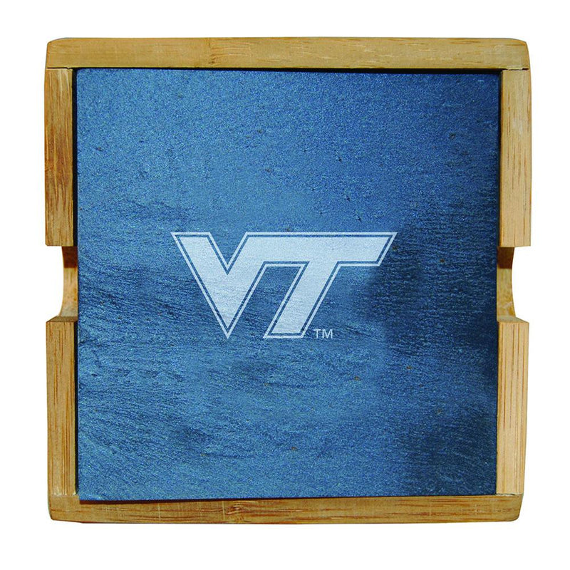 Slate Sq Coaster Set  VIRGINIA TECH
COL, CurrentProduct, Home&Office_category_All, Virginia Tech Hokies, VRT
The Memory Company