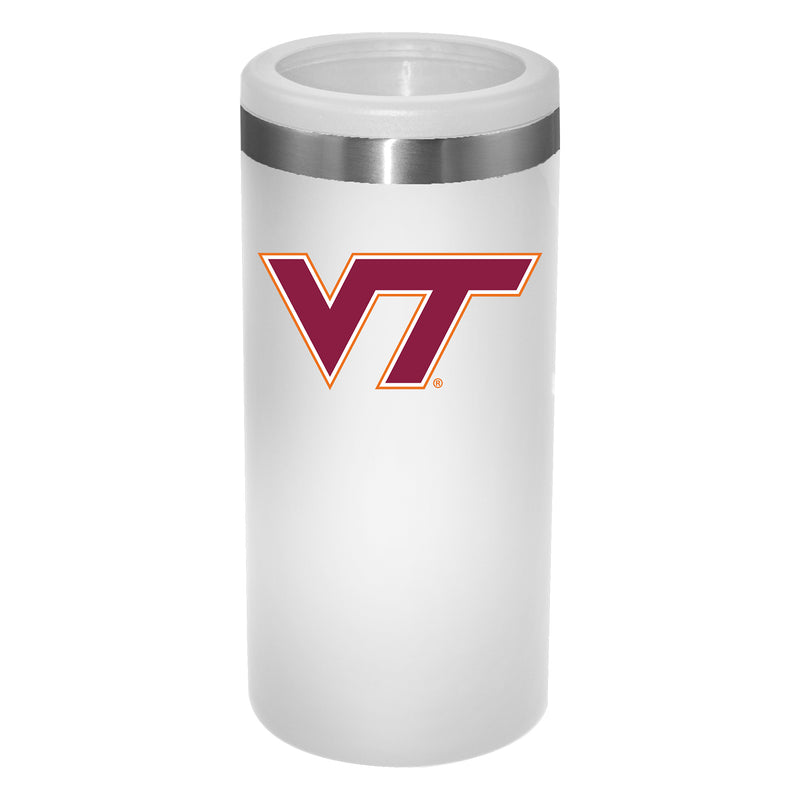 12oz White Slim Can Holder | Virginia Tech Hokies