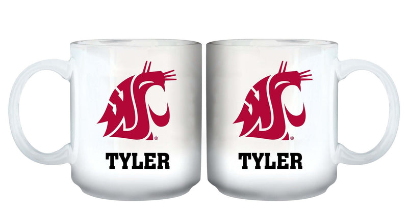 11oz White Personalized Ceramic Mug - Washington State COL, CurrentProduct, Custom Drinkware, Drinkware_category_All, Gift Ideas, Personalization, Personalized_Personalized, WAS, Washington State Cougars 194207465318 $20.11